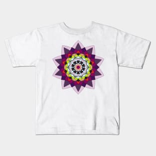 Bright kaleidoscope flower Kids T-Shirt